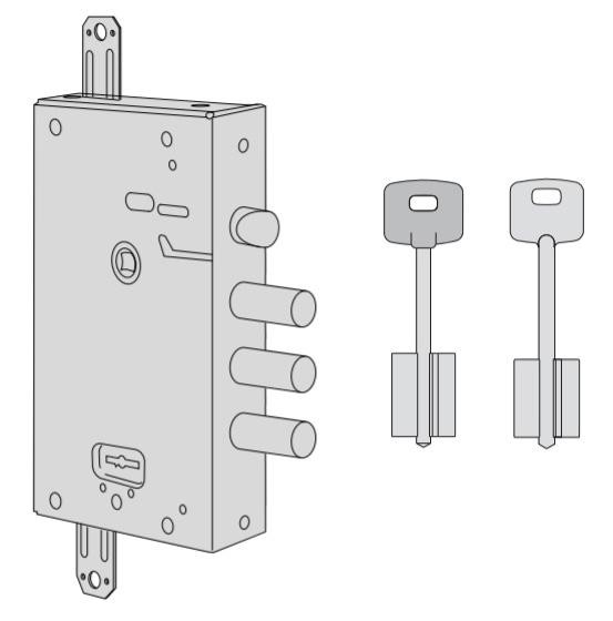 Serratura a doppia mappa Cisa entrata 64 art. 5751638 Serratura a doppia mappa Cisa entrata 64 art. 5751638