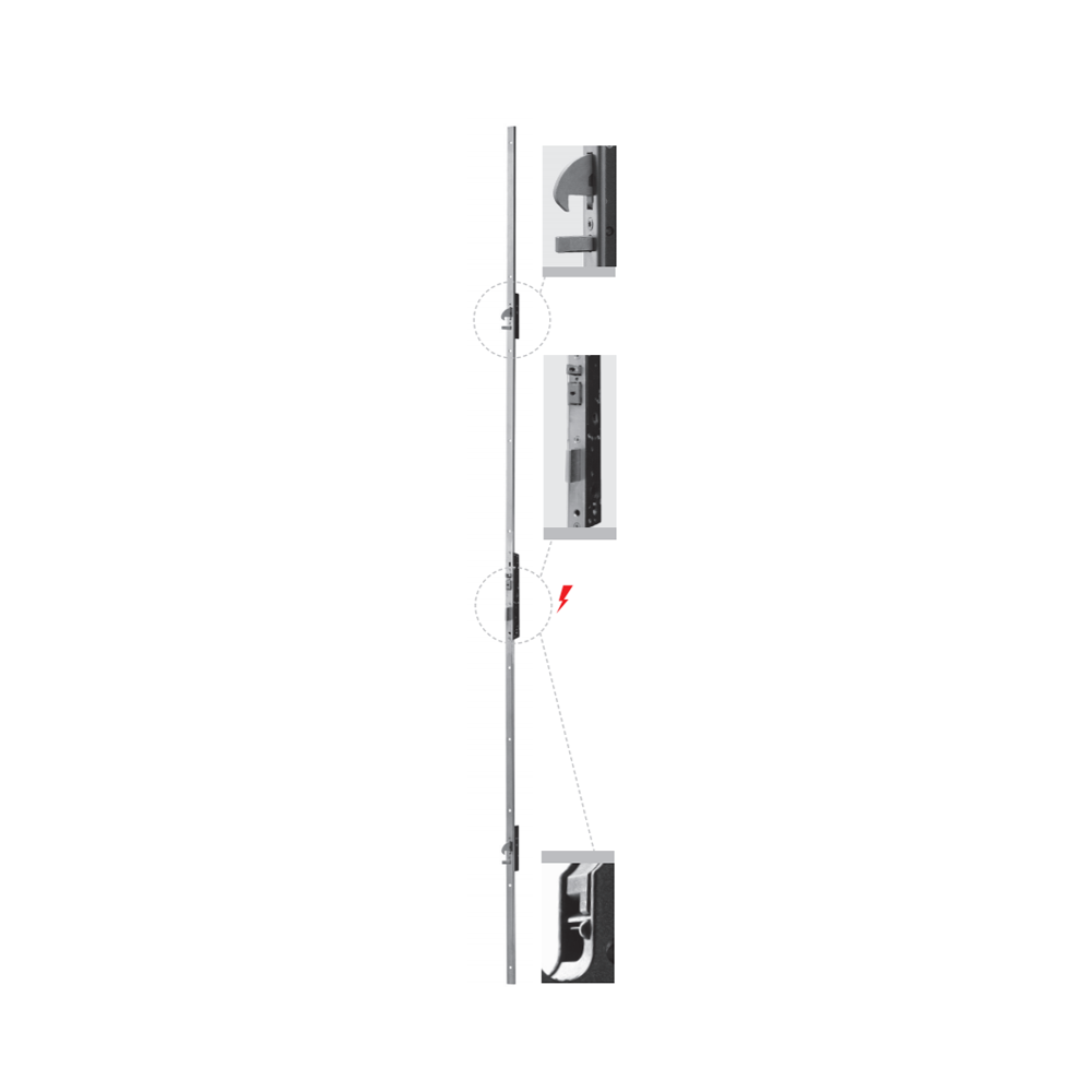 Serratura elettrica multipunto Iseo Performa entrata 35 frontale piatto art. 72G5013528