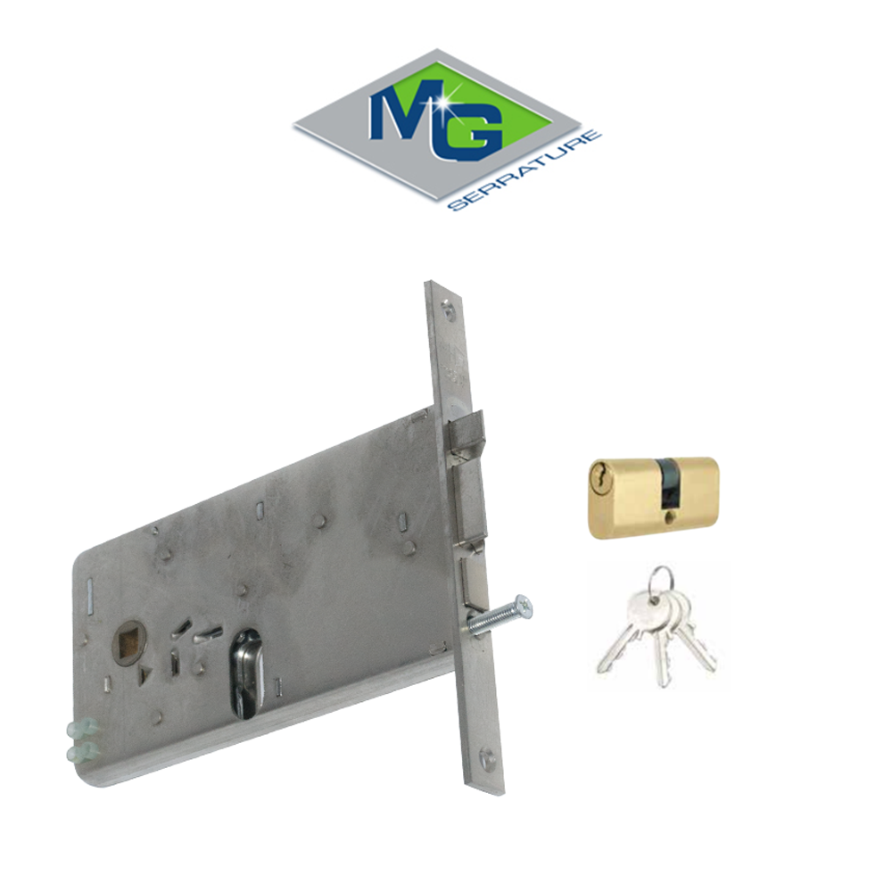 Serratura da infilare MG entrata 80 frontale 16 art. 830801 Serratura da infilare MG entrata 80 frontale 16 art. 830801