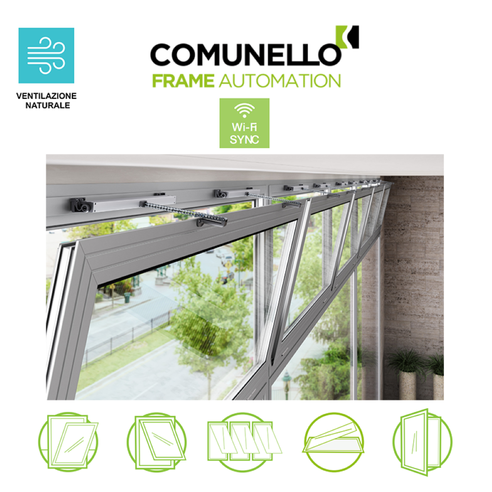 LIWIN L35 Slim Wi-Fi Comunello - Attuatore elettromeccanico a catena per finestre vasistas e a sporgere LIWIN L35 Slim Wi-Fi Comunello - Attuatore elettromeccanico a catena per finestre vasistas e a sporgere