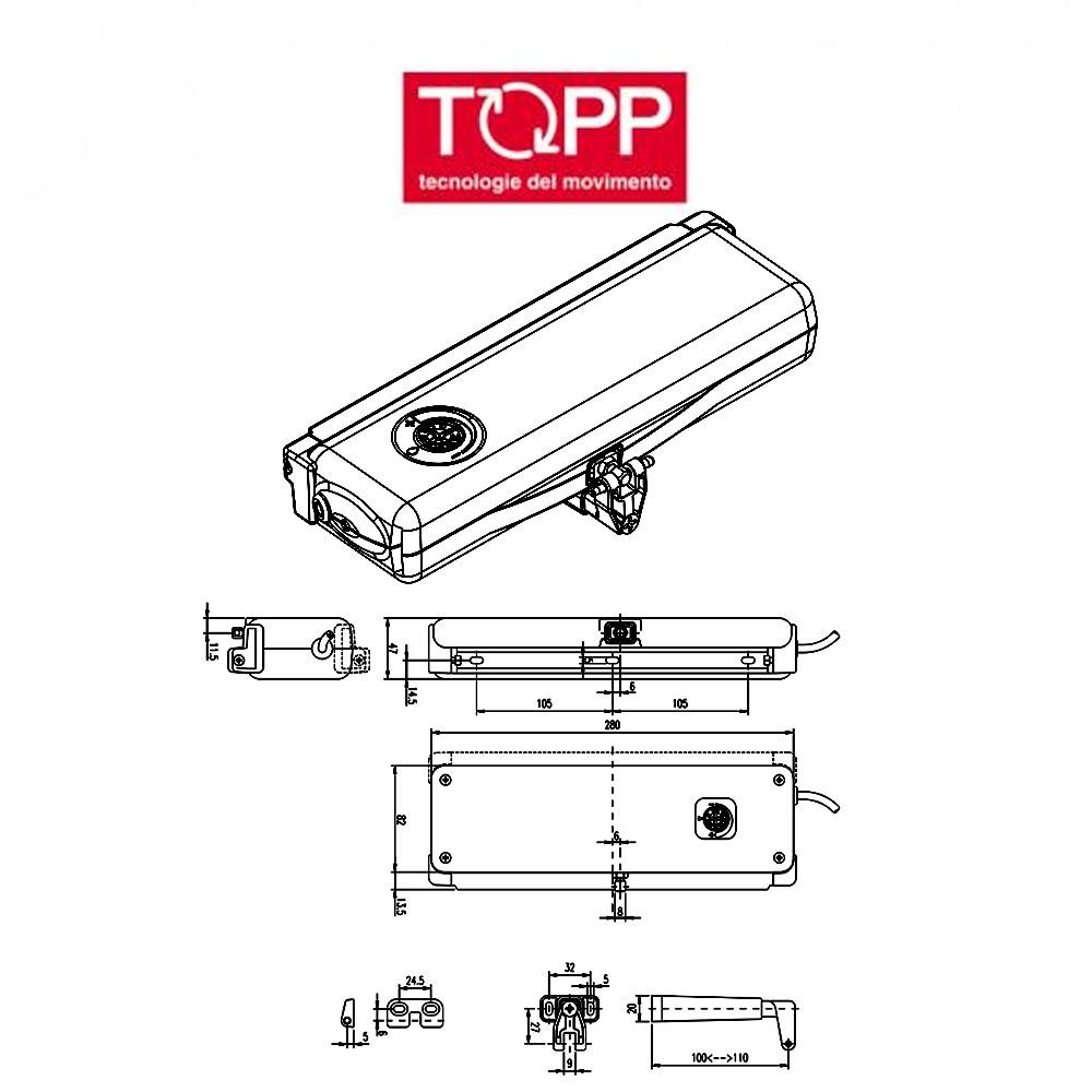ACK4 Topp - Attuatore a catena per finestre vasistas e a sporgere  ACK4 Topp - Attuatore a catena per finestre vasistas e a sporgere