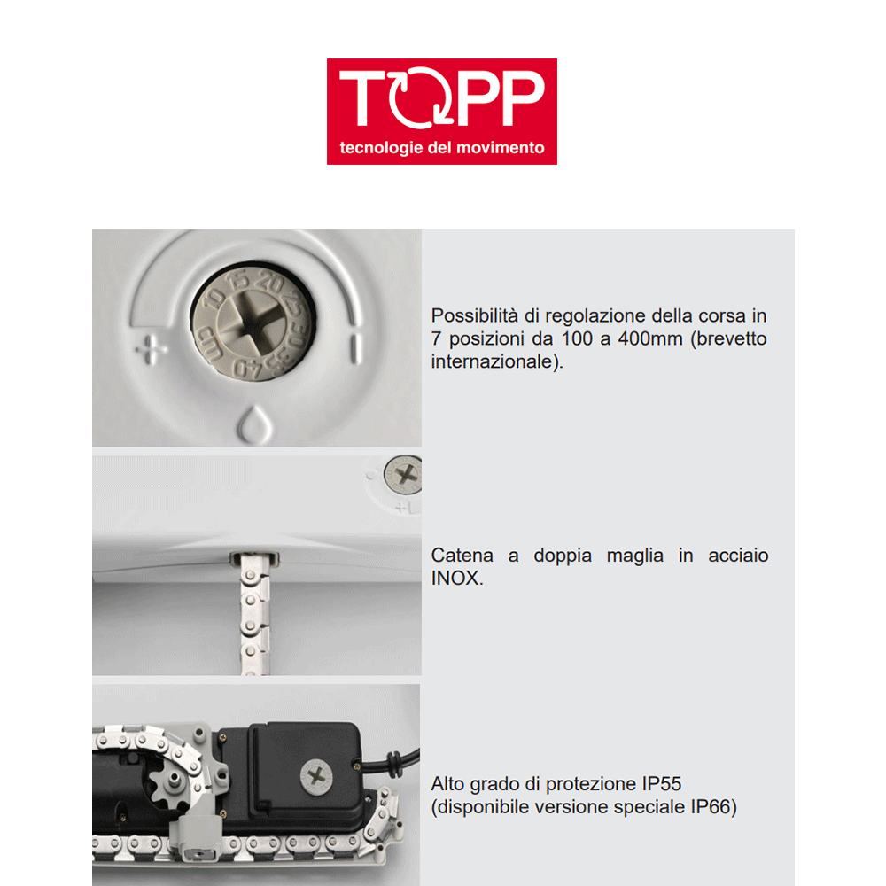 ACK4 Topp - Attuatore a catena per finestre vasistas e a sporgere ACK4 Topp - Attuatore a catena per finestre vasistas e a sporgere