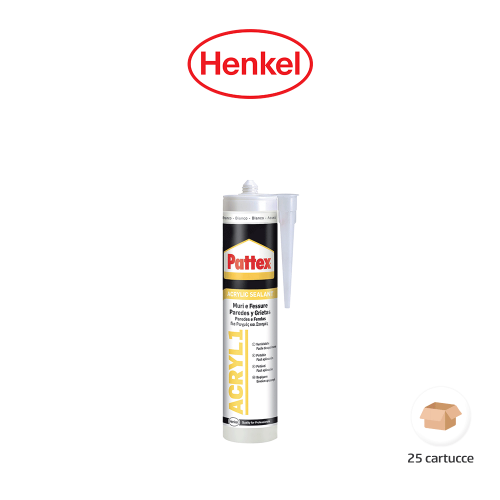 Silicone sigillante poliacrilico Henkel PATTEX ACRIL ONE Silicone sigillante poliacrilico Henkel PATTEX ACRIL ONE