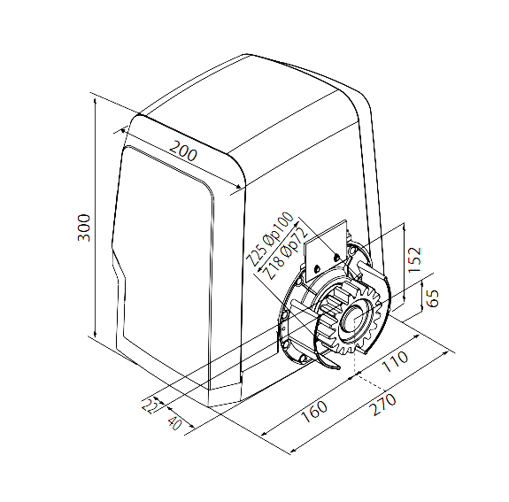 ARES ULTRA BT A1500 KIT BFT completo 24 V per cancelli scorrevoli