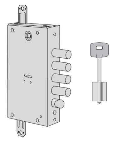 Serratura meccanica a doppia mappa Cisa entrata 64 art. B751528