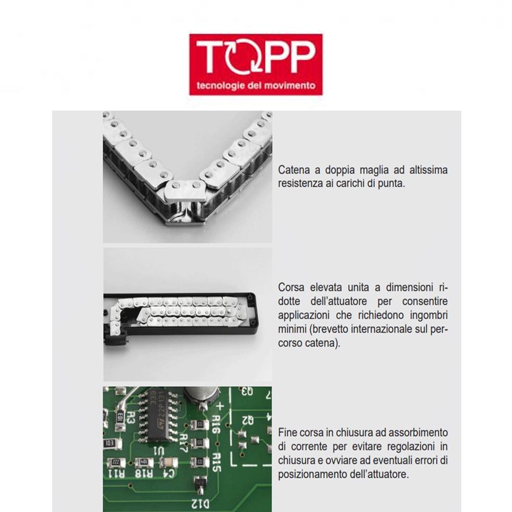 C20 TANDEM Topp - Coppia attuatori a catena sincronizzati per finestre vasistas e lucernari C20 TANDEM Topp - Coppia attuatori a catena sincronizzati per finestre vasistas e lucernari