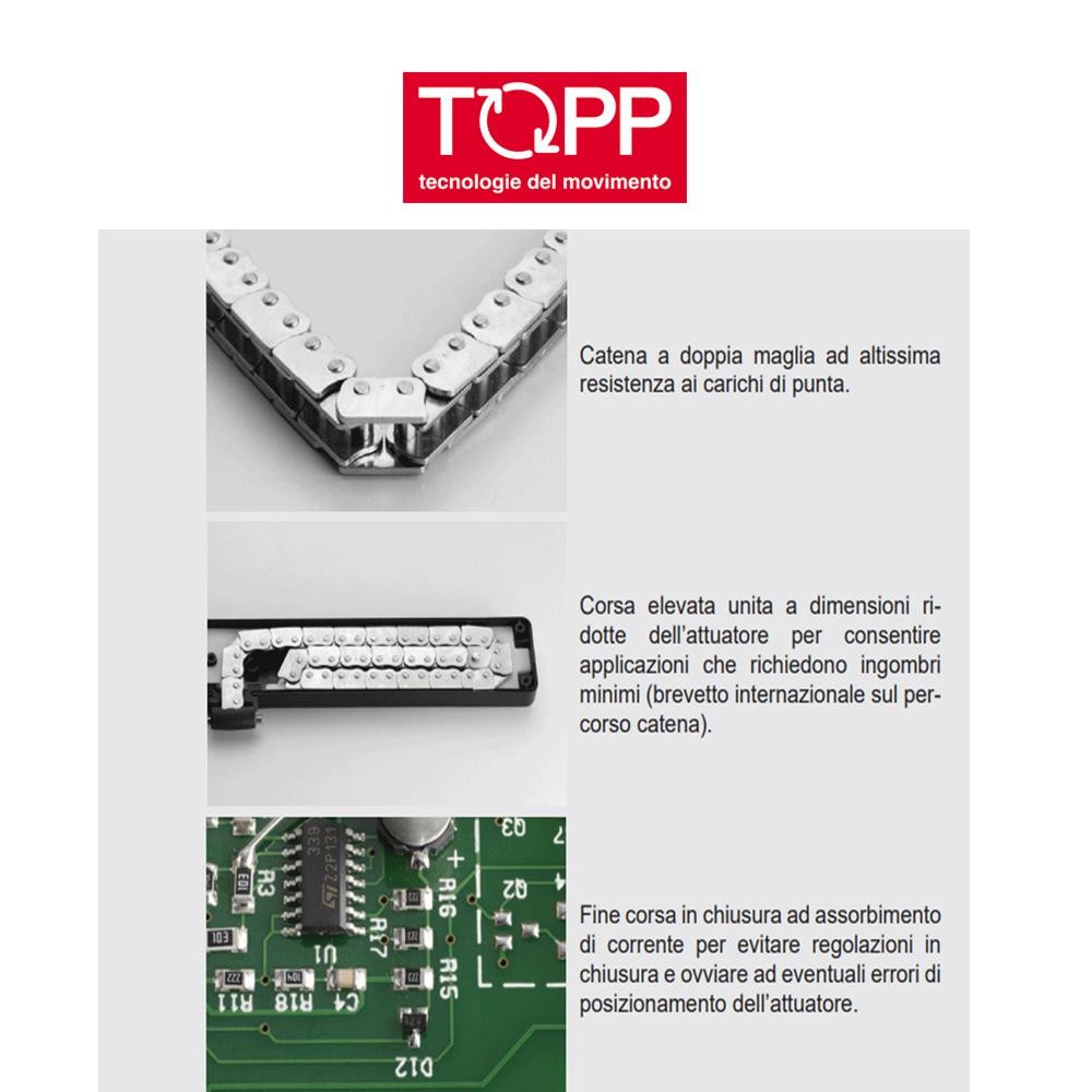 C20 Topp - Attuatore elettrico a catena per finestre vasistas e lucernari C20 Topp - Attuatore elettrico a catena per finestre vasistas e lucernari