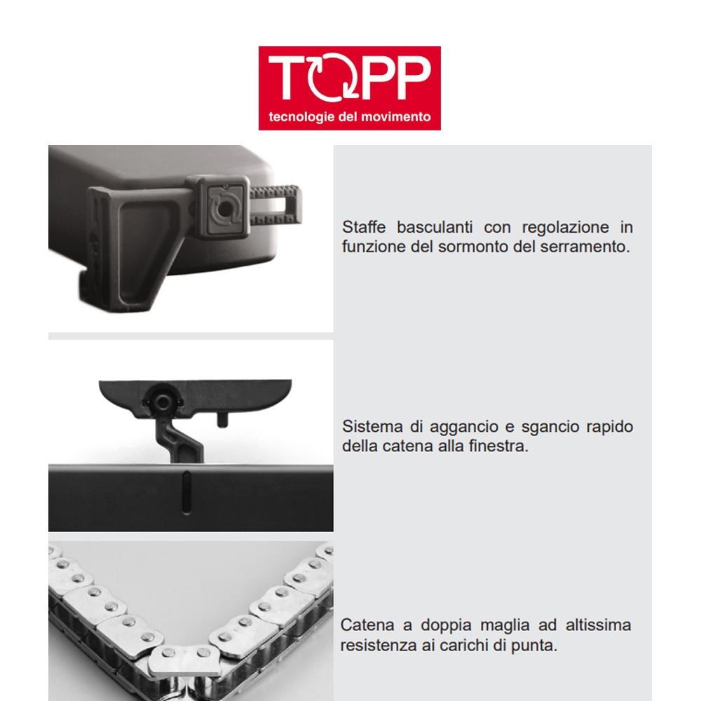 C25 Topp attuatore a catena per finestre vasistas e lucernari C25 Topp attuatore a catena per finestre vasistas e lucernari