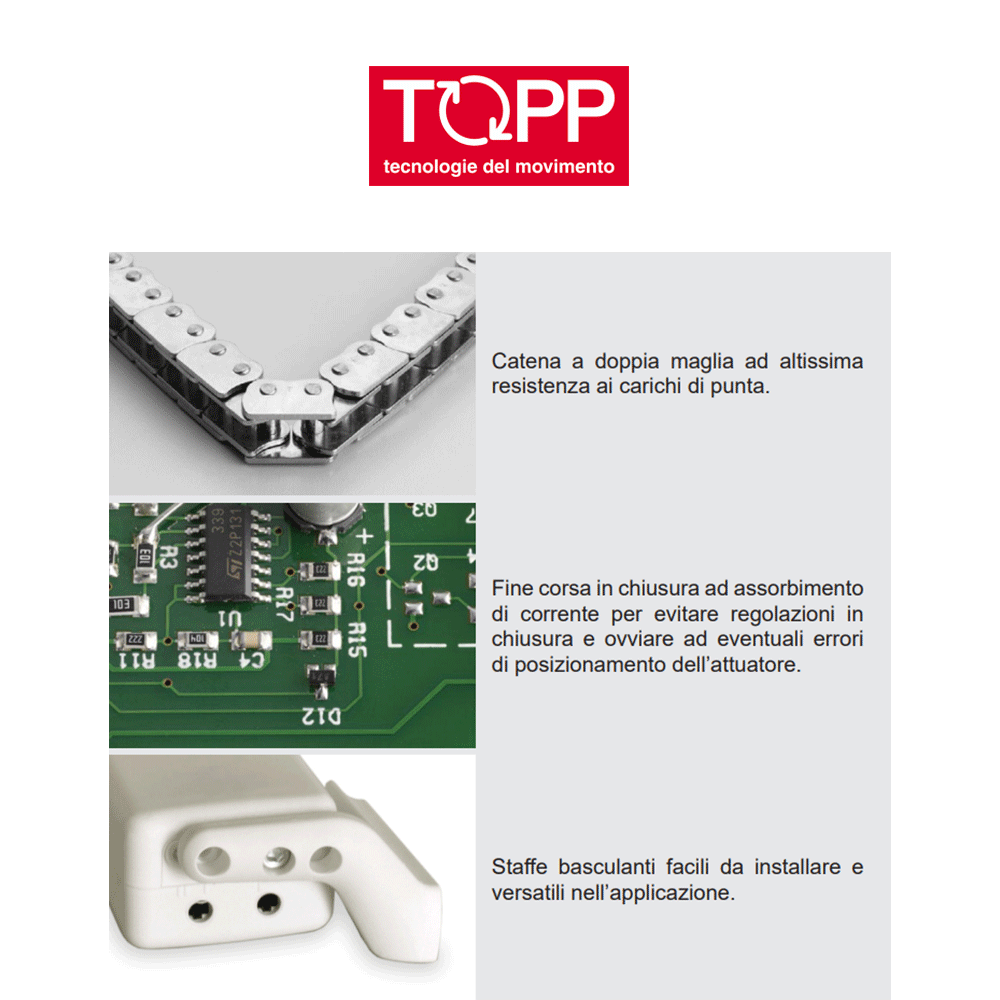 C15 Topp - Attuatore elettrico a catena per finestre vasistas e lucernari C15 Topp - Attuatore elettrico a catena per finestre vasistas e lucernari
