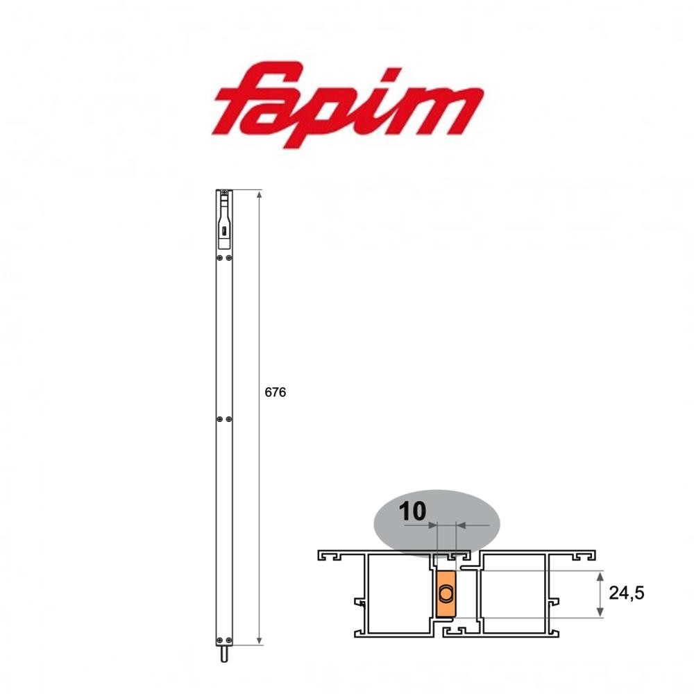 Catenaccio ad appoggio Fapim Titan 675 mm art. 3717