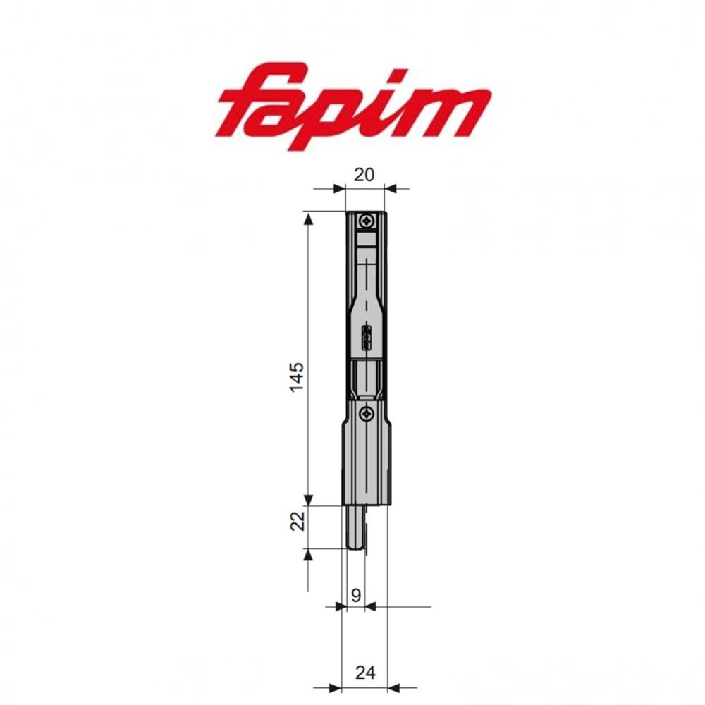 Catenaccio Fapim Titandue Destro 145 mm art. 3720AD Catenaccio Fapim Titandue Destro 145 mm art. 3720AD