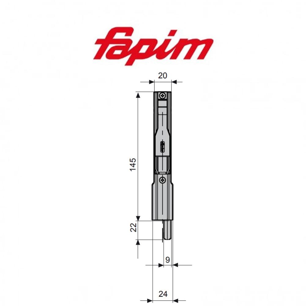 Catenaccio Fapim Titandue Sinistro 145 mm art. 3720AS Catenaccio Fapim Titandue Sinistro 145 mm art. 3720AS