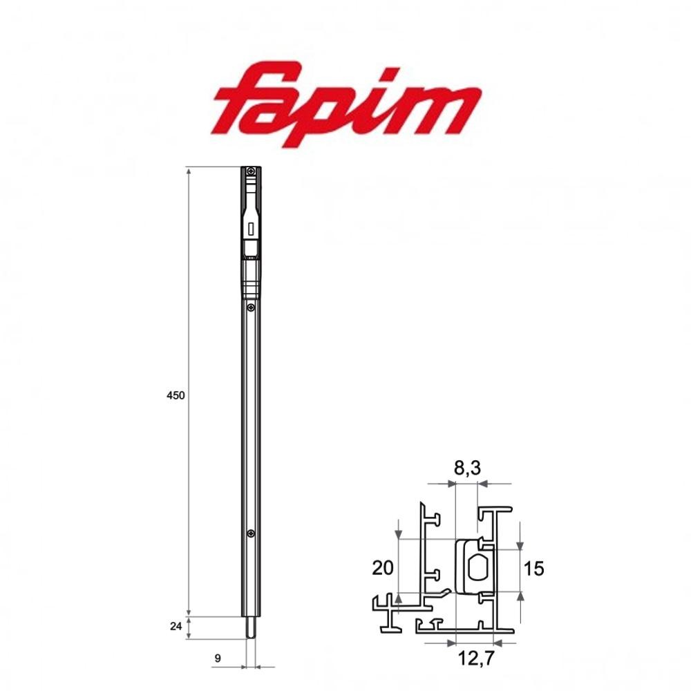 Catenacci a leva in coppia Fapim Titandue 450 mm art. 3721E Catenacci a leva in coppia Fapim Titandue 450 mm art. 3721E