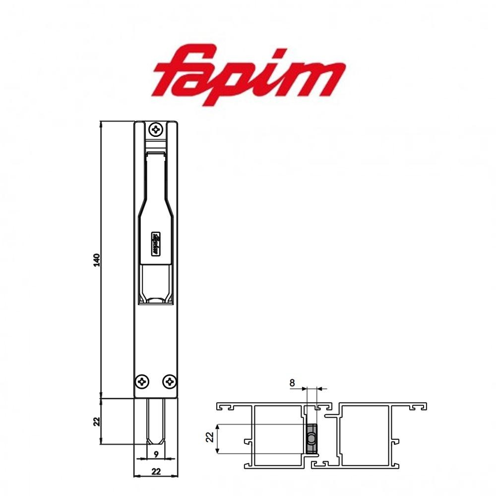 Catenaccio a leva Fapim Titantre 140 mm art. 3722A Catenaccio a leva Fapim Titantre 140 mm art. 3722A