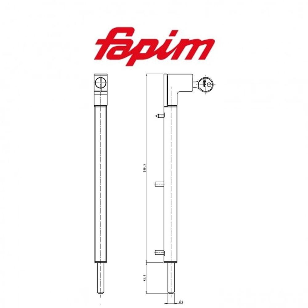 Catenaccio ad appoggio con chiave Fapim Atlas 250 mm art. 3726 Catenaccio ad appoggio con chiave Fapim Atlas 250 mm art. 3726