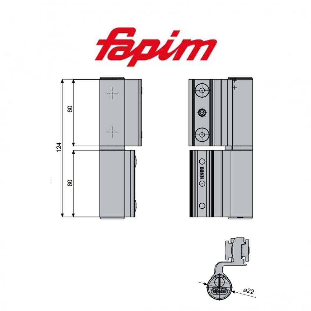Cerniera a 2 ali Fapim Monza Nera art. 5675 Cerniera a 2 ali Fapim Monza Nera art. 5675