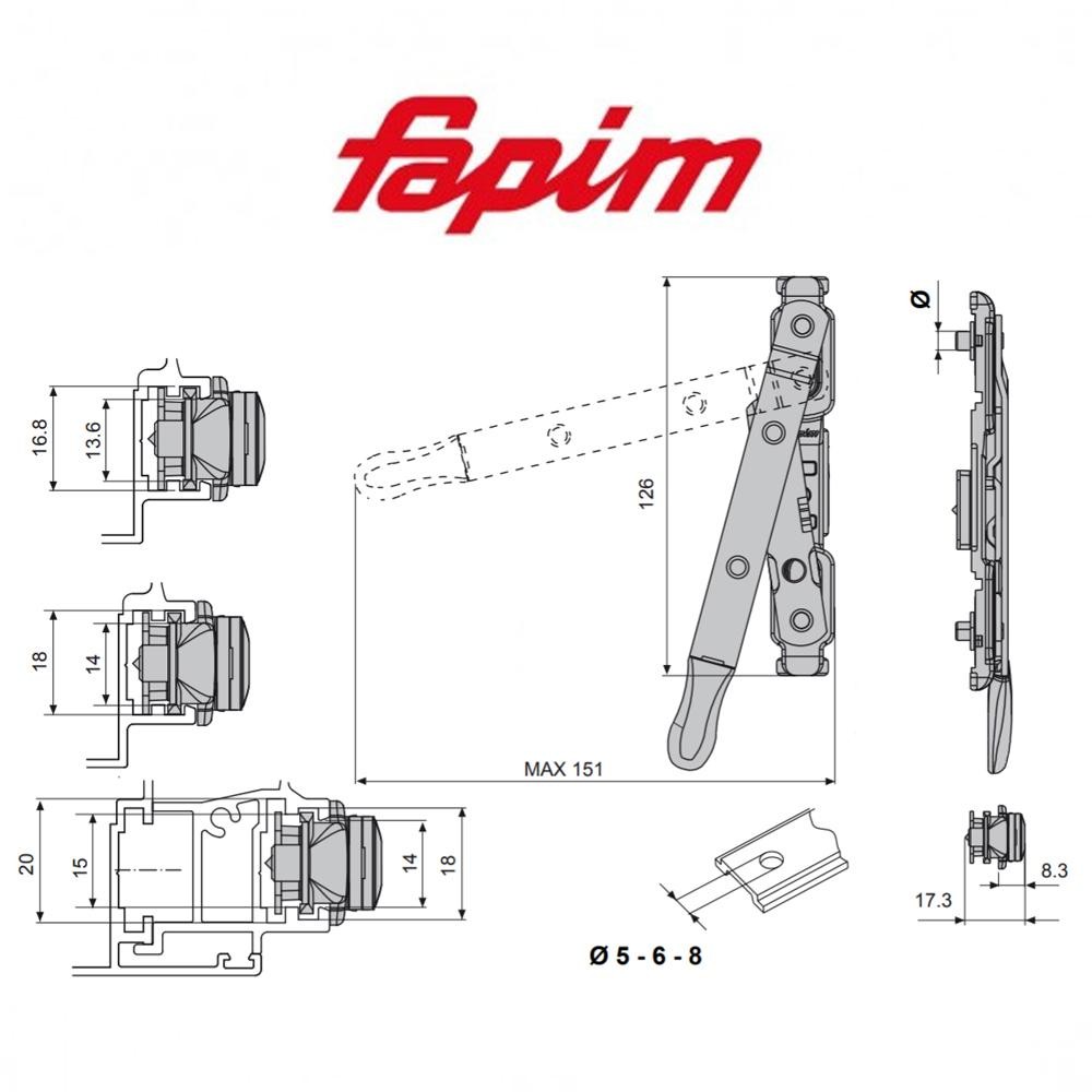 Comando di chiusura bidirezionale Fapim art. 1508