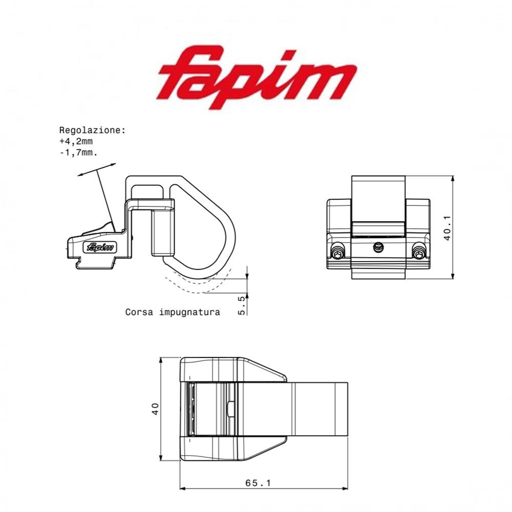 Cricchetto Fapim Superclack Avorio profilo Camera Europea art. 3217