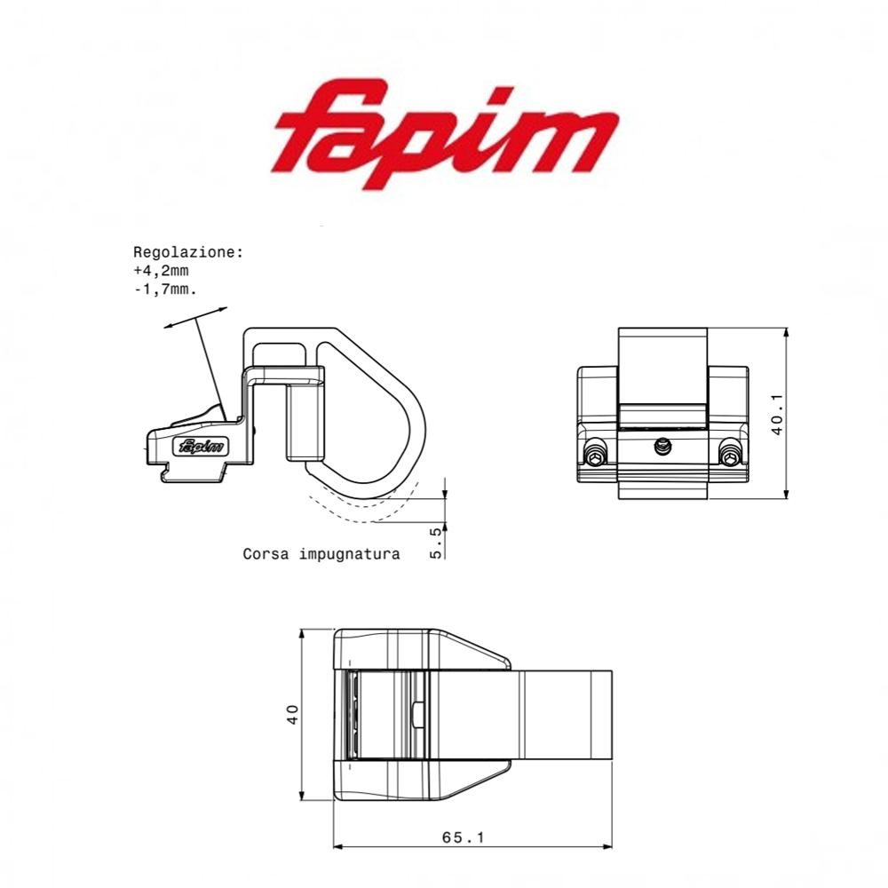 Cricchetto Fapim Superclack Nero profilo Camera Europea art. 3217