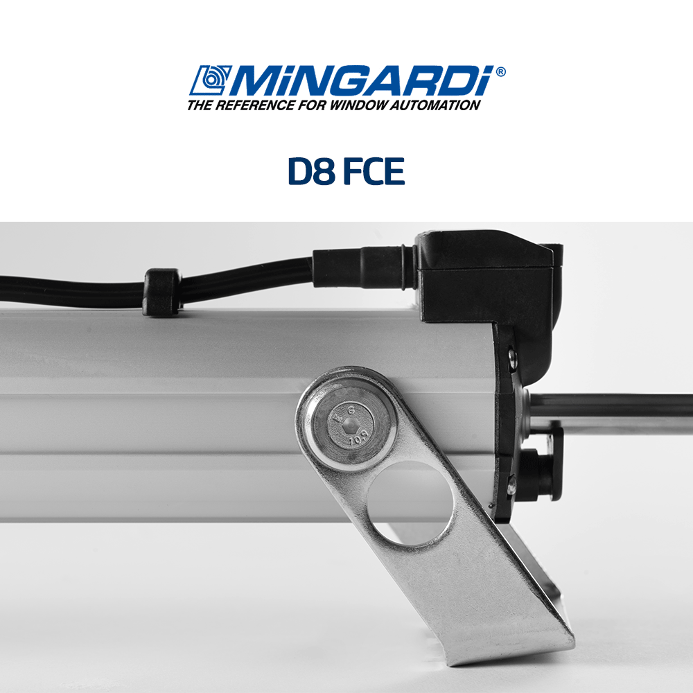 KIT D8 SYNCRO Mingardi - Coppia attuatori sincronizzati a stelo per finestre a sporgere e lucernari