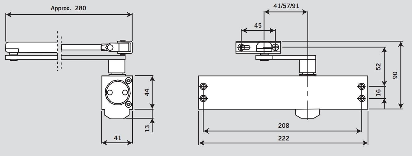 TS 79 Dormakaba - Chiudiporta aereo per porte a battente TS 79 Dormakaba - Chiudiporta aereo per porte a battente