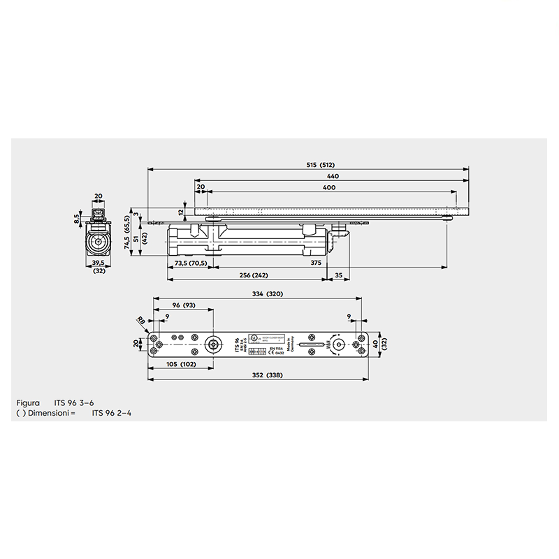 ITS 96 Dormakaba - Chiudiporta integrato a scomparsa per porte a battente ITS 96 Dormakaba - Chiudiporta integrato a scomparsa per porte a battente