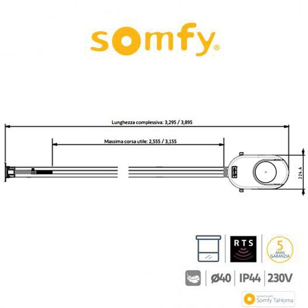 DEXXO PRO 800 RTS Somfy motore per porte da garage