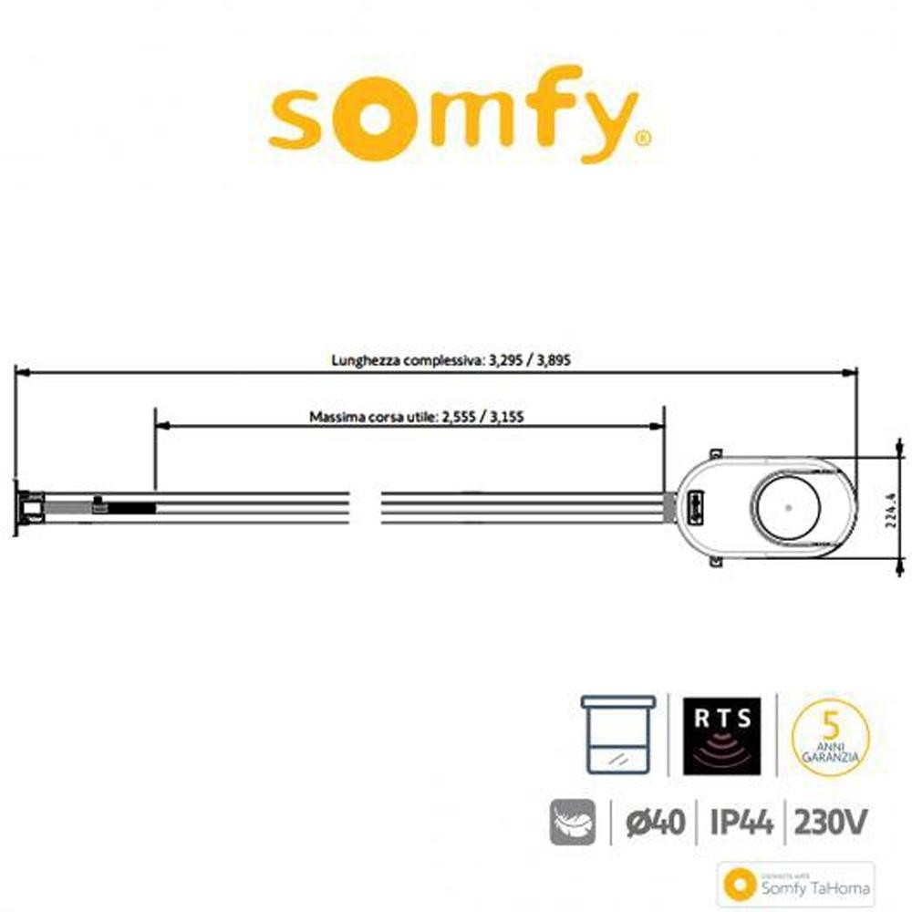 DEXXO PRO 1000 3S RTS KEYGO Somfy motore per porte da garage