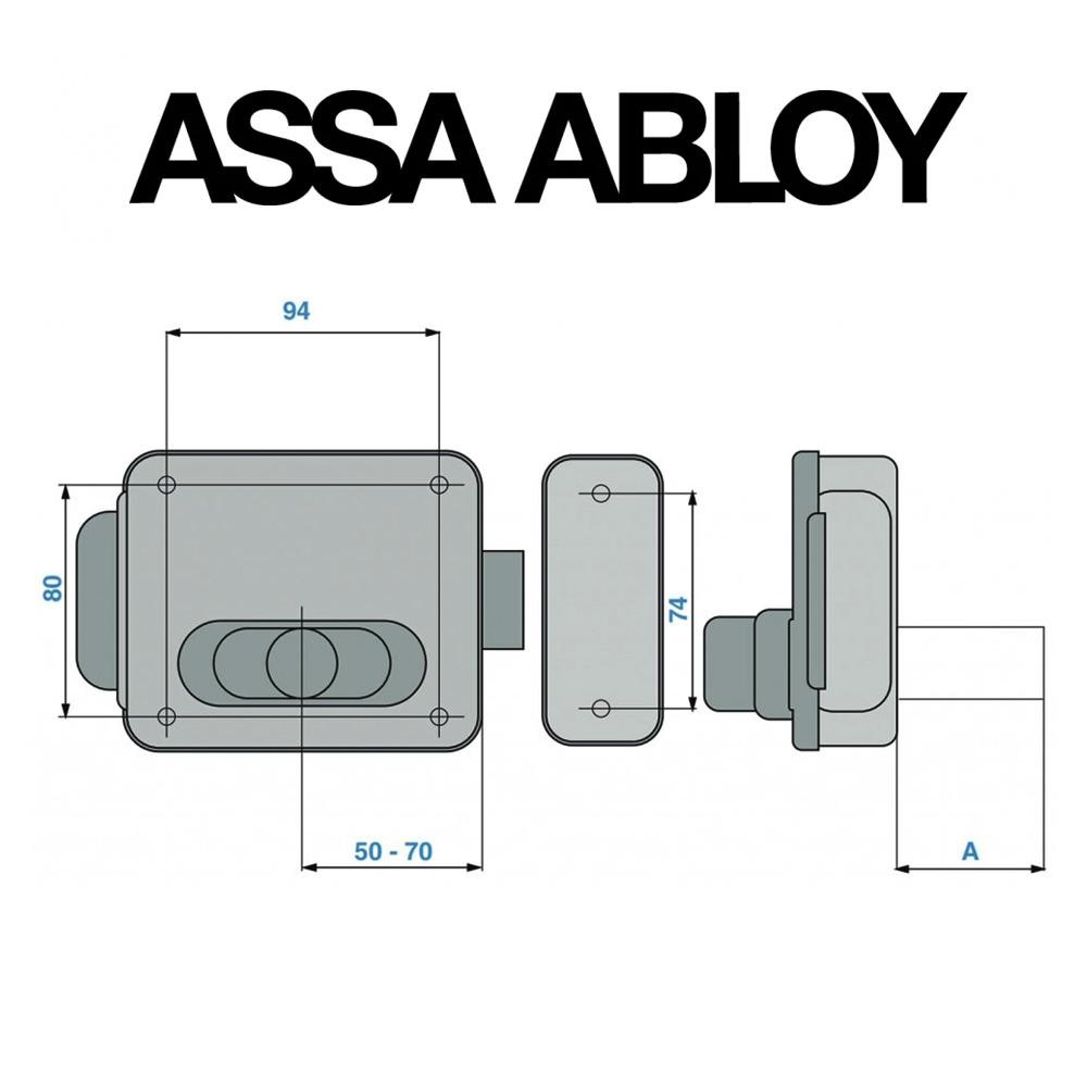 NF5011/1Z Assa Abloy | Serratura elettrica da applicare Corni Multipla solo cilindro