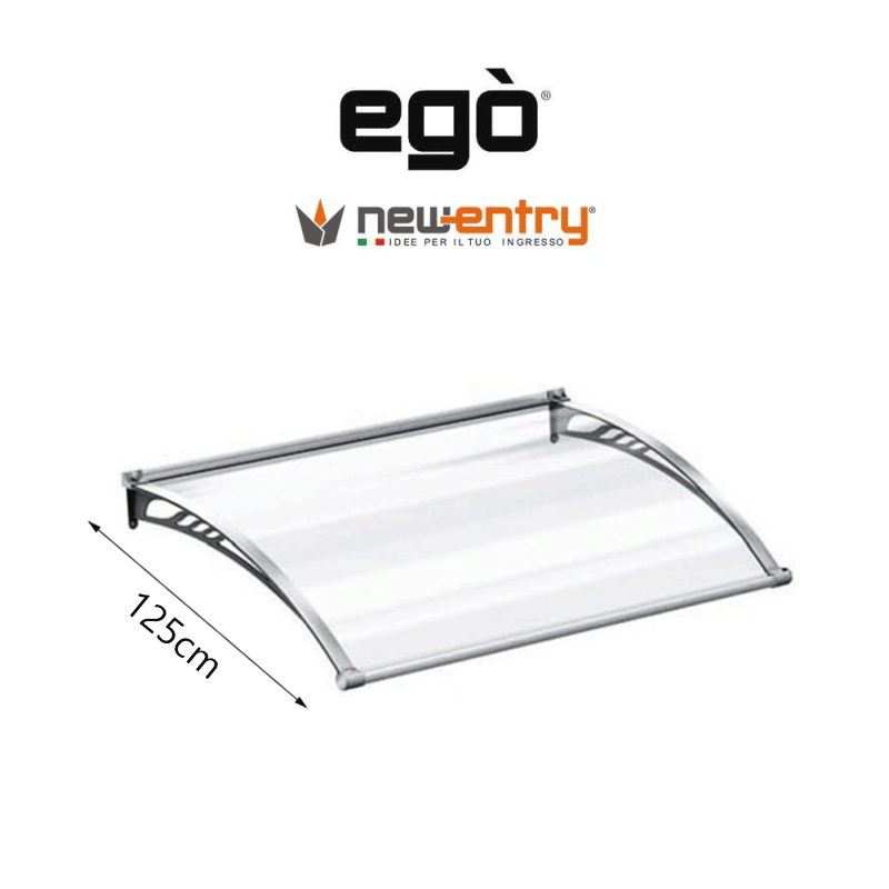 EGÒ Royal Pat sporgenza 125 cm - Pensilina modulabile con tetto frosted per esterni EGÒ Royal Pat sporgenza 125 cm - Pensilina modulabile con tetto frosted per esterni