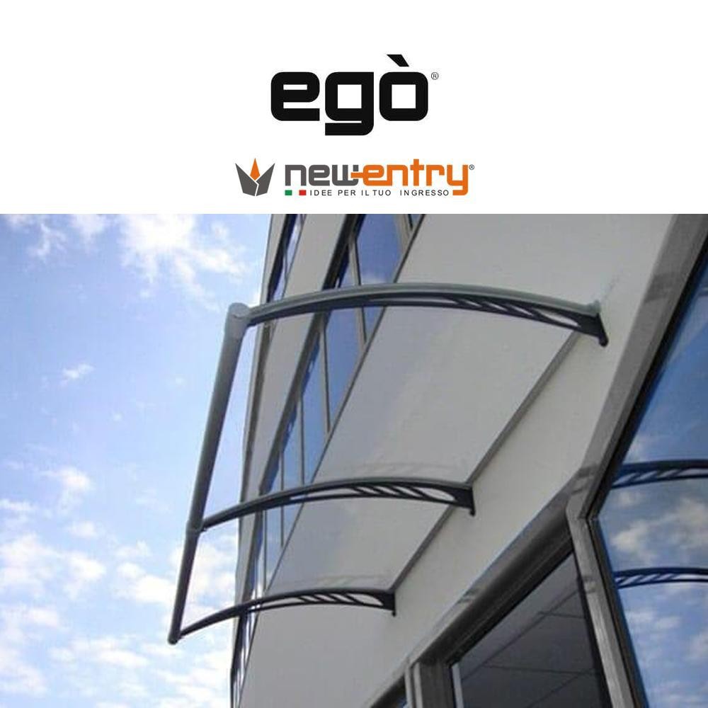 EGÒ Royal Pat flap laterali per pensilina con tetto frosted per esterni