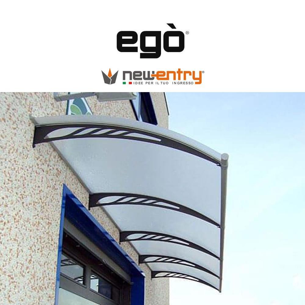 EGÒ Royal Pat flap laterali per pensilina con tetto frosted per esterni