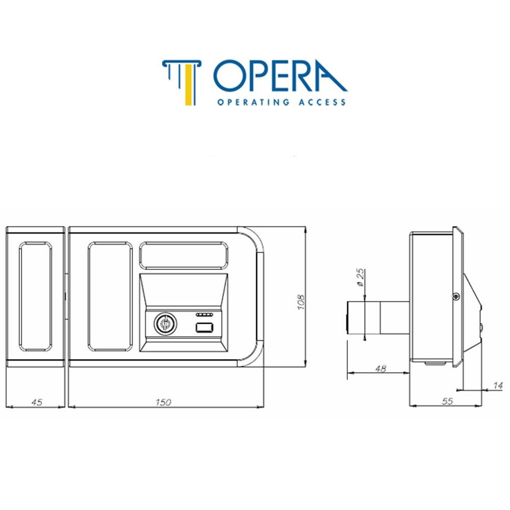 28001 Opera elettroserratura con cilindro a chiave per cancelli e portoni 28001 Opera elettroserratura con cilindro a chiave per cancelli e portoni
