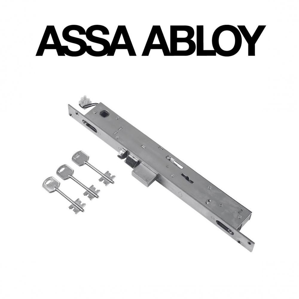 F6703 Assa Abloy | Serratura elettrica di sicurezza montante a doppia mappa scrocco e catenaccio