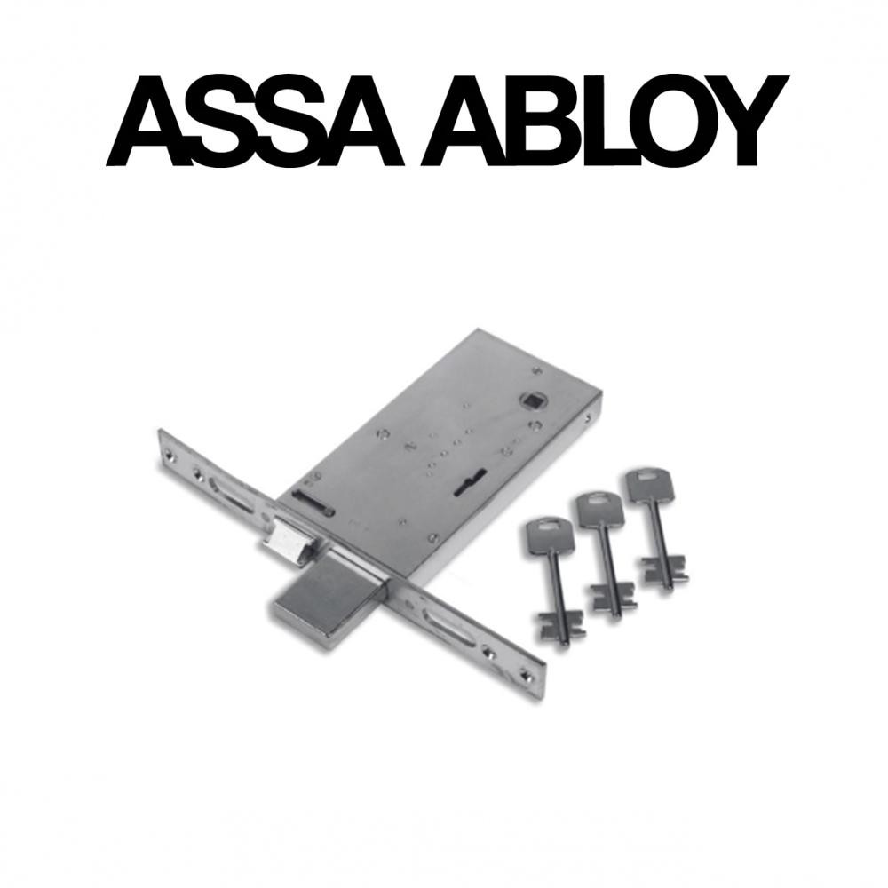 F6973 Assa Abloy | Serratura elettrica di sicurezza da fascia a doppia mappa scrocco e catenaccio entrata 70