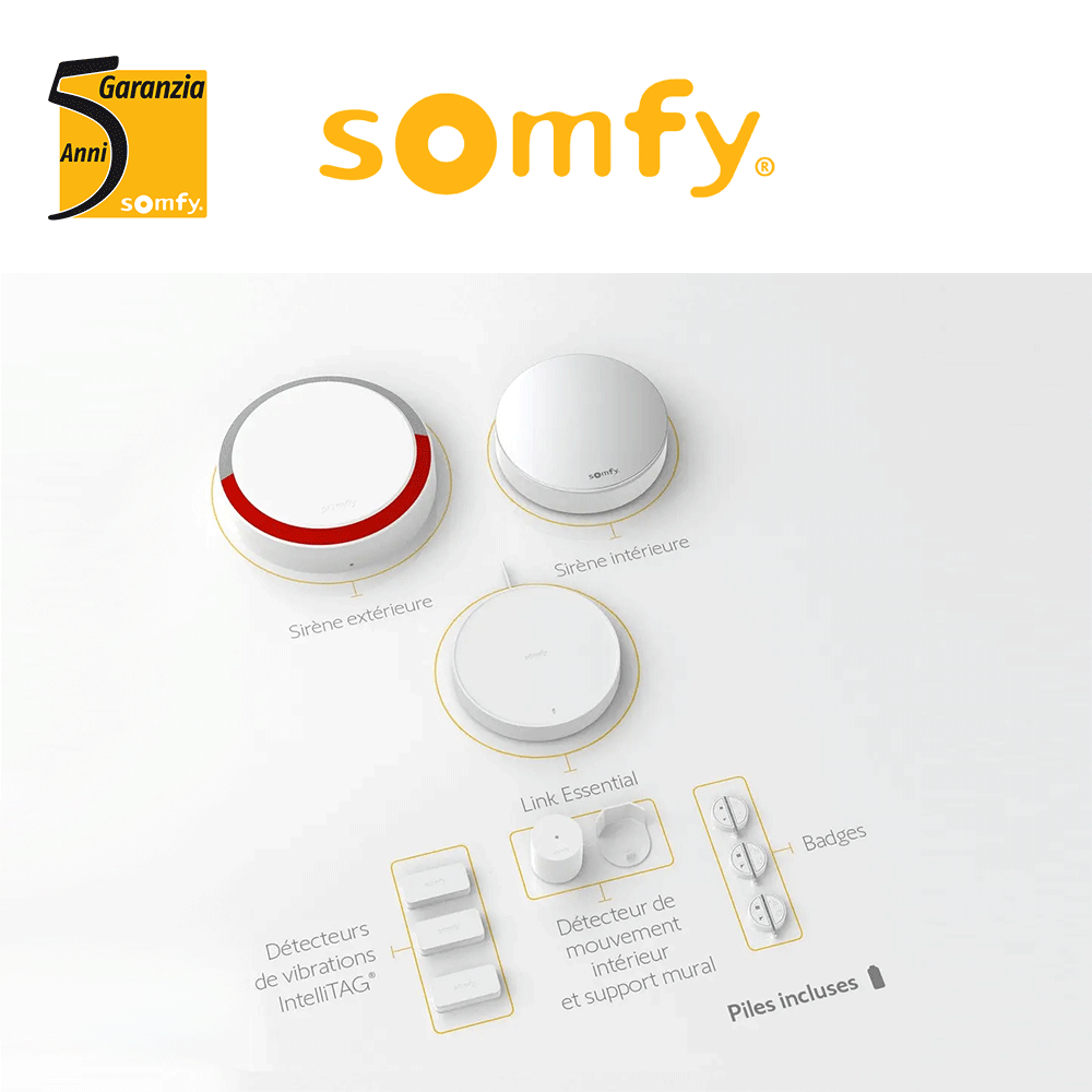 HOME ALARM ESSENTIAL PLUS Somfy Protect - Sistema di allarme sicurezza antifurto HOME ALARM ESSENTIAL PLUS Somfy Protect - Sistema di allarme sicurezza antifurto