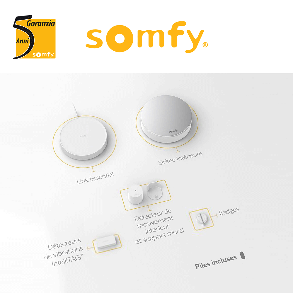HOME ALARM ESSENTIAL STARTER PACK Somfy Protect - Sistema di allarme sicurezza antifurto HOME ALARM ESSENTIAL STARTER PACK Somfy Protect - Sistema di allarme sicurezza antifurto