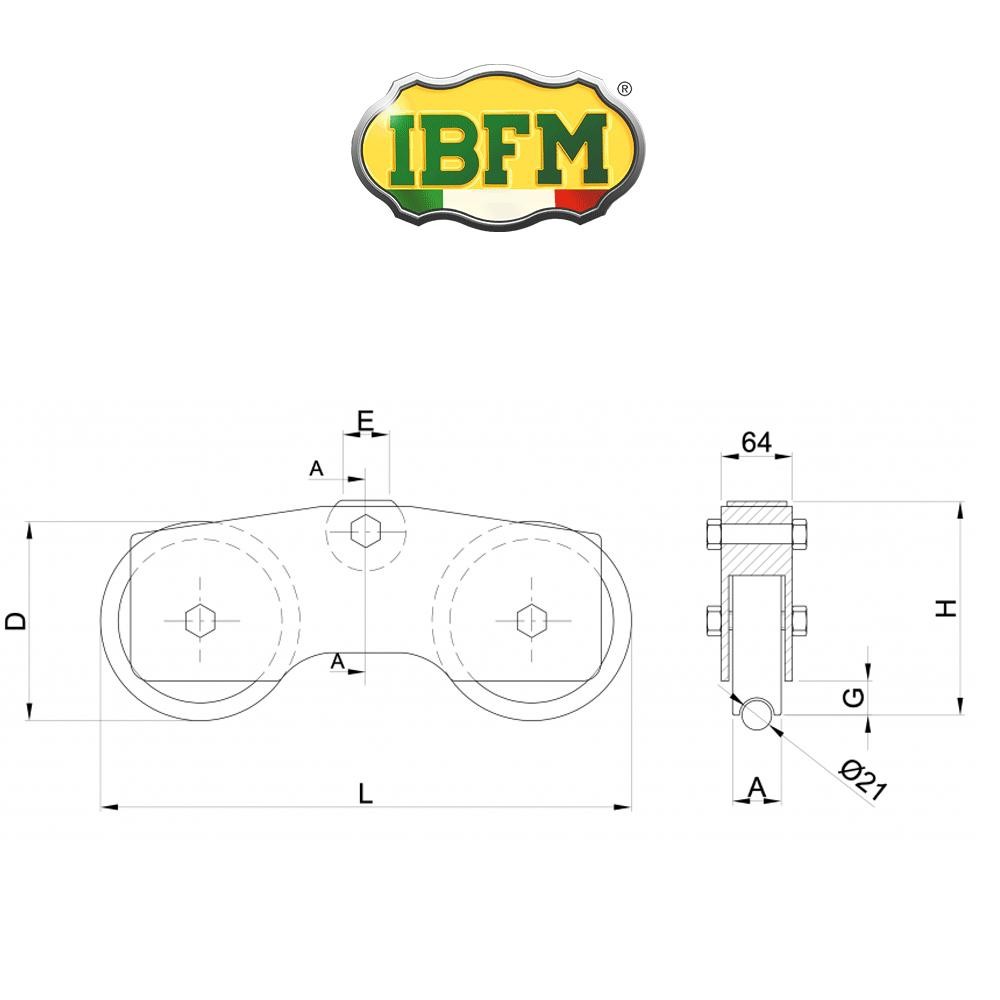 384 IBFM - Ruota con appoggio centrale a bilanciere