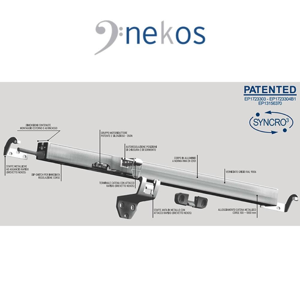 INKA 356 Syncro³ - Coppia attuatori a catena sincronizzati per finestre vasistas e lucernari