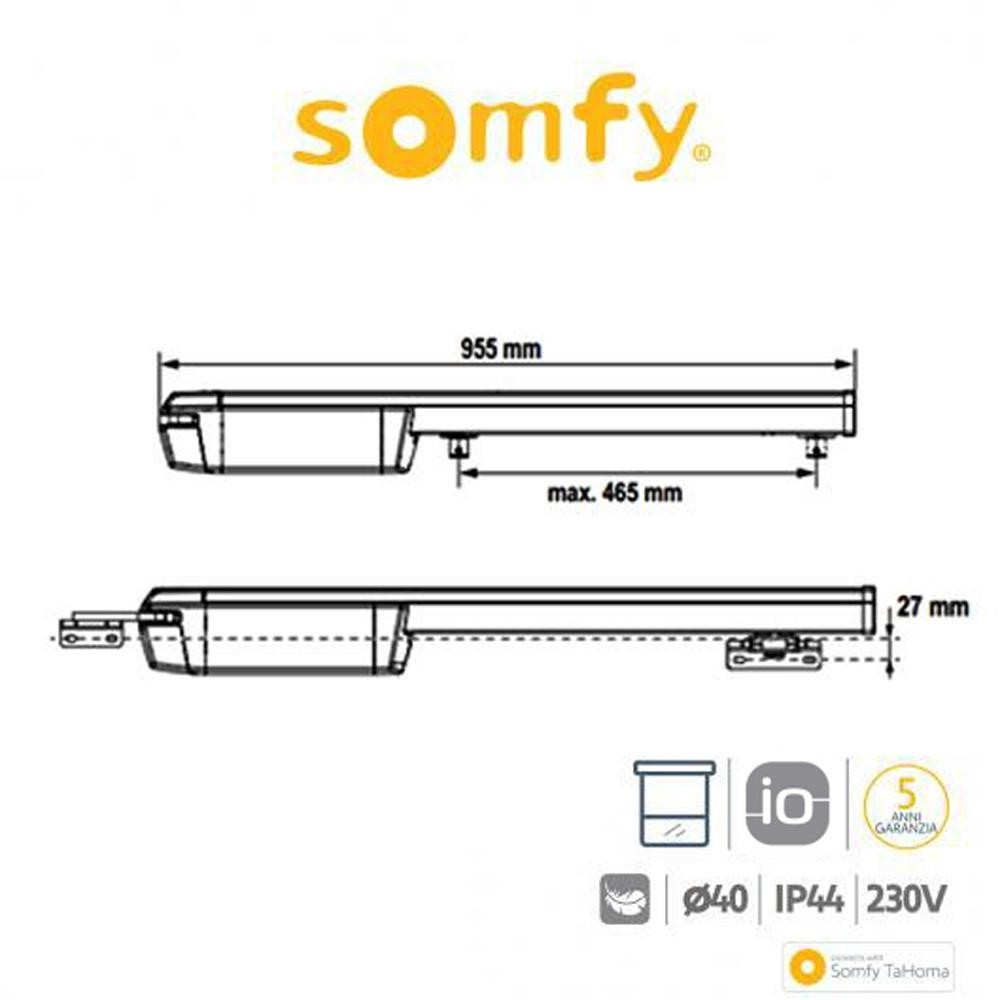 IXENGO L 24V IO CFT PACK Somfy attuatore per cancelli battenti