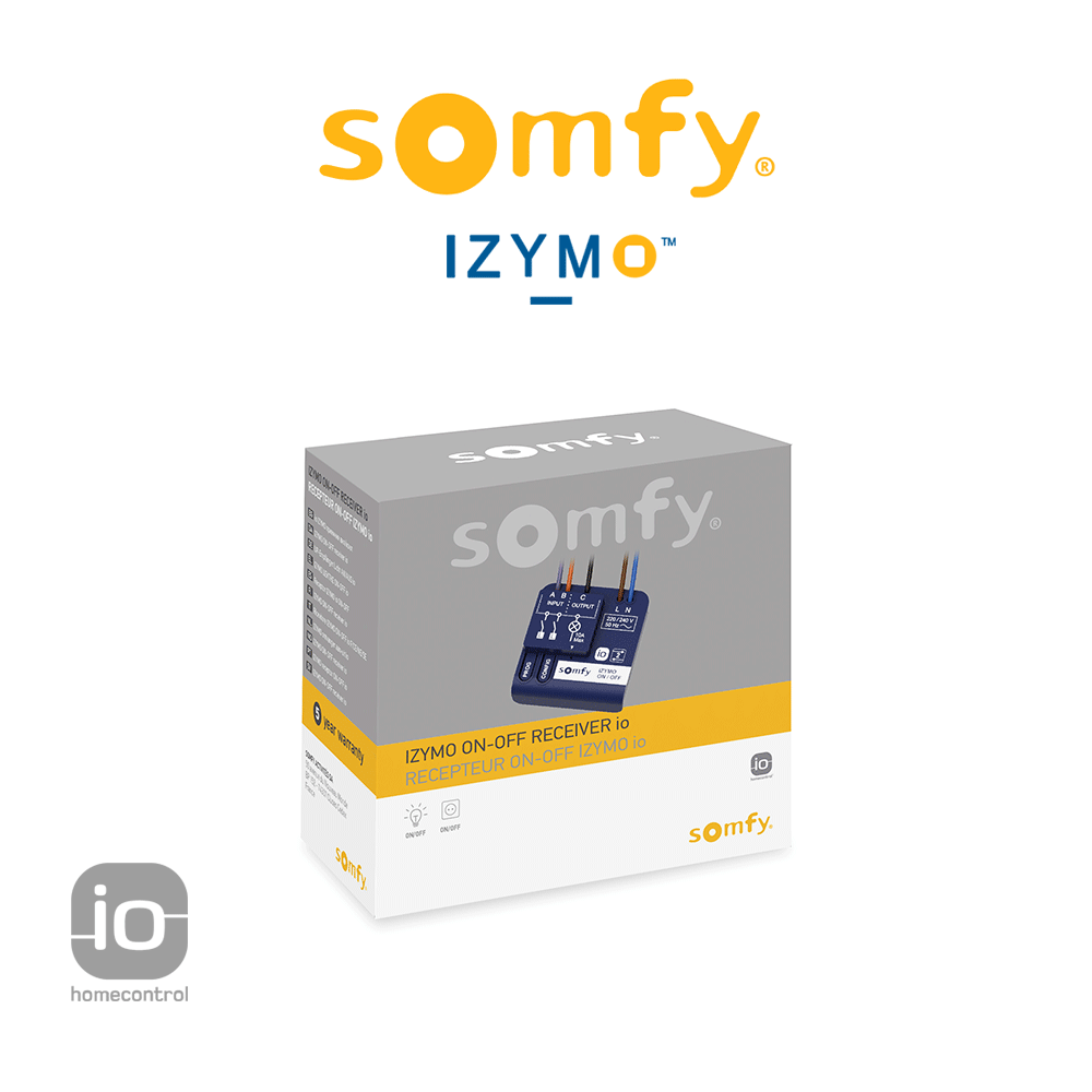 Ricevitore per illuminazioni Somfy IZYMO ON-OFF LIGHTING RECEIVER io Ricevitore per illuminazioni Somfy IZYMO ON-OFF LIGHTING RECEIVER io
