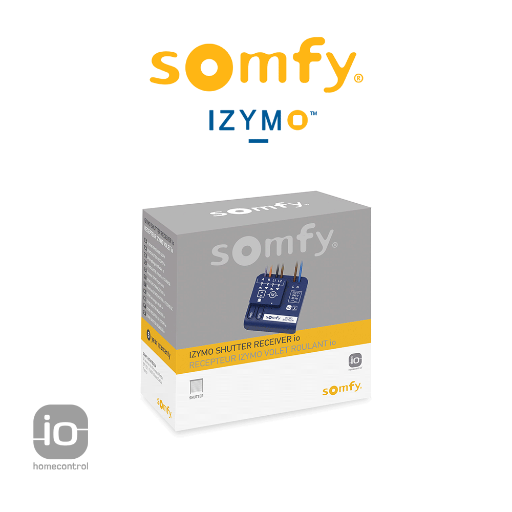 Ricevitore per motori cablati Somfy IZYMO SHUTTER RECEIVER io Ricevitore per motori cablati Somfy IZYMO SHUTTER RECEIVER io