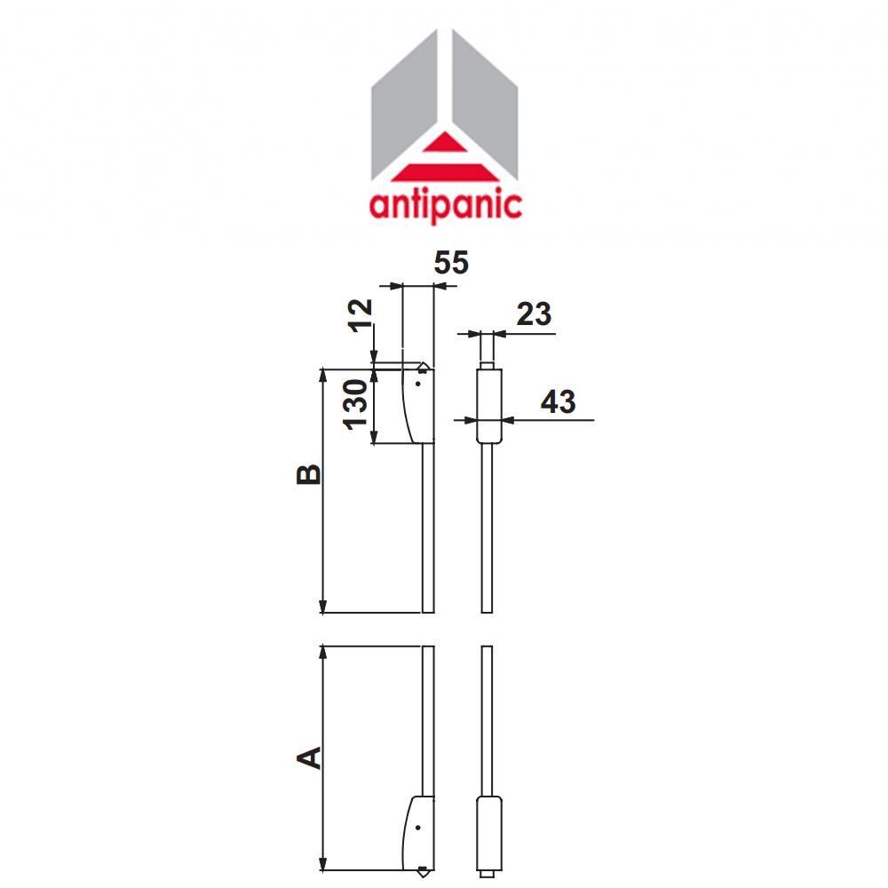550 Antipanic - Kit aste e scrocchi alto/basso 550 Antipanic - Kit aste e scrocchi alto/basso