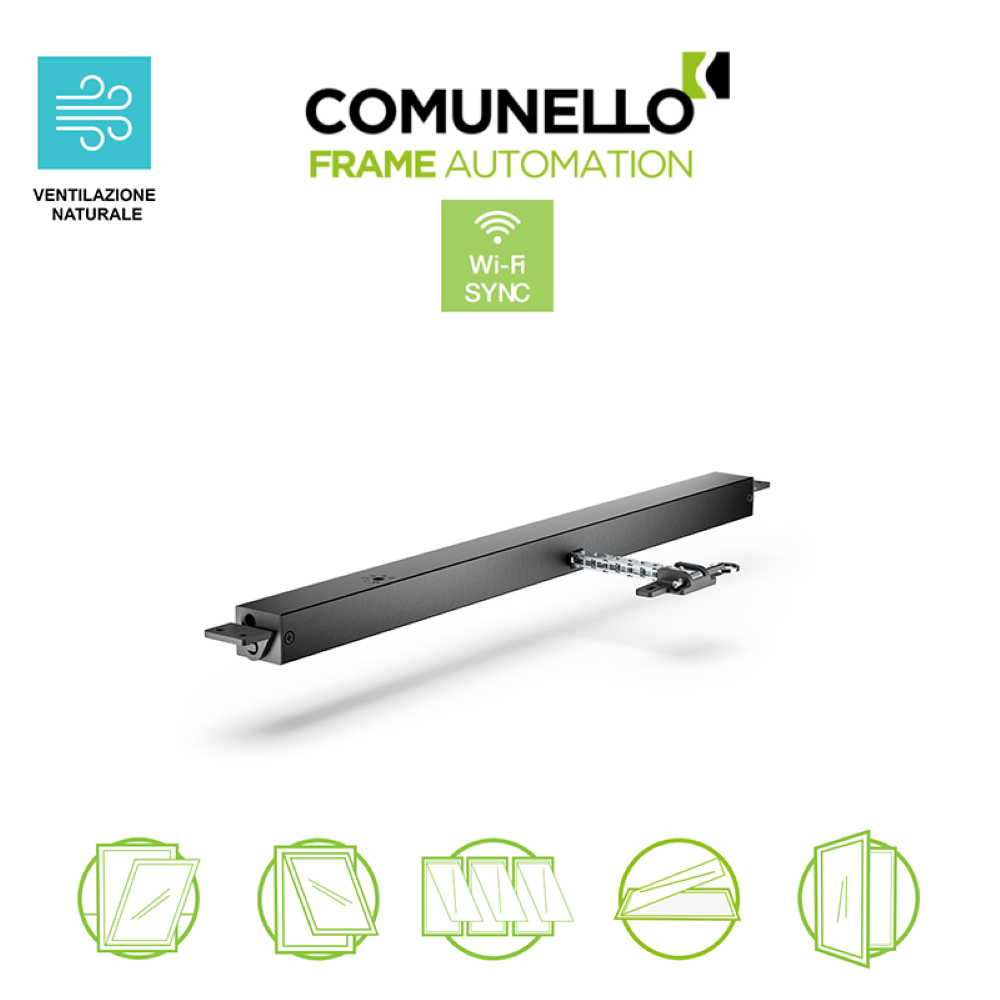 LIWIN L20 Insert Wi-Fi Comunello - Attuatore elettromeccanico a catena per finestre vasistas e a sporgere LIWIN L20 Insert Wi-Fi Comunello - Attuatore elettromeccanico a catena per finestre vasistas e a sporgere