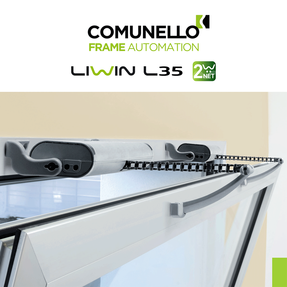 LIWIN L35 2W-NET Comunello | Doppio attuatore elettrico a catena per finestre vasistas e a sporgere LIWIN L35 2W-NET Comunello | Doppio attuatore elettrico a catena per finestre vasistas e a sporgere