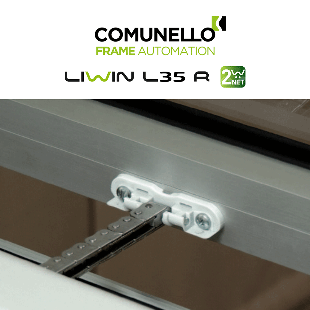 LIWIN L35 RADIO 2W-NET Comunello | Doppio attuatore elettrico radiocomandato a catena per finestre vasistas e a sporgere LIWIN L35 RADIO 2W-NET Comunello | Doppio attuatore elettrico radiocomandato a catena per finestre vasistas e a sporgere