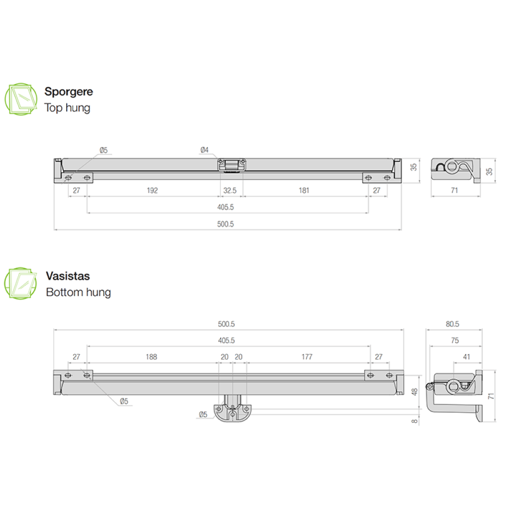 LIWIN L40 Comunello - Attuatore elettromeccanico a catena per finestre vasistas e a sporgere LIWIN L40 Comunello - Attuatore elettromeccanico a catena per finestre vasistas e a sporgere