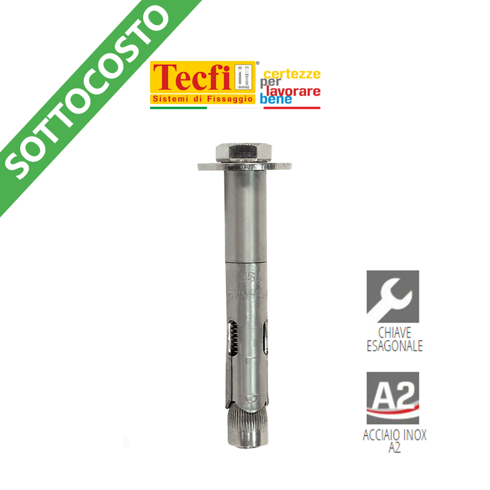 LZ51 Tecfi tassello ancorante con vite in acciaio inox LZ51 Tecfi tassello ancorante con vite in acciaio inox
