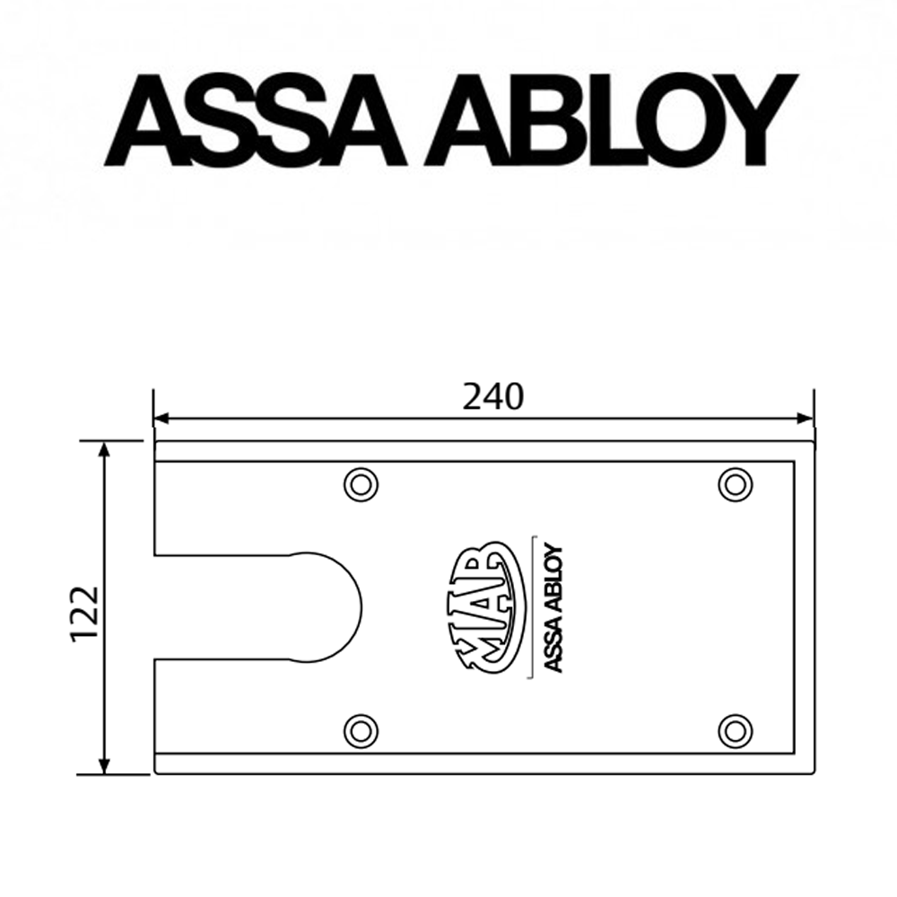 MA0530I0 Assa Abloy | Piastra di copertura AC532 per chiudiporta a pavimento MAB serie 7100
