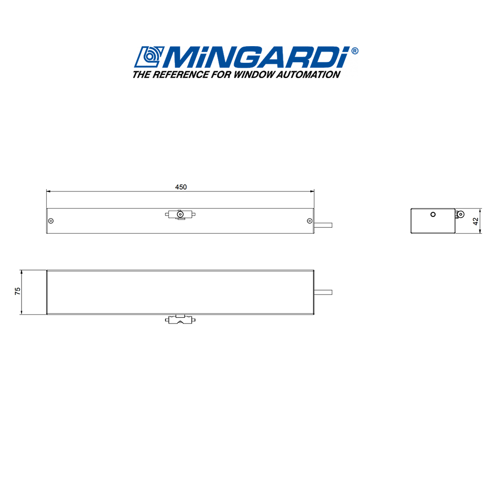 Mingardi - Attuatore motore a catena per finestre MICRO EVO 2 Mingardi - Attuatore motore a catena per finestre MICRO EVO 2
